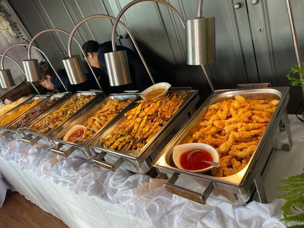 Catering buffet setup