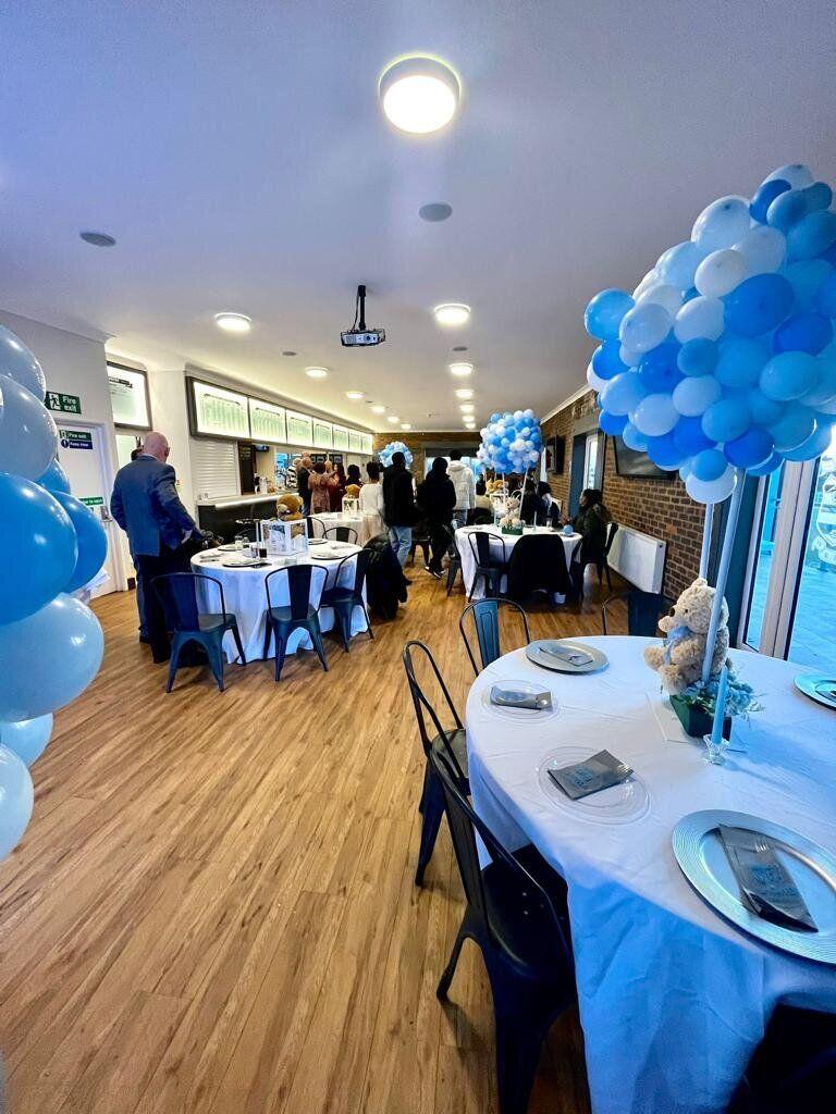 Baby shower venue setup