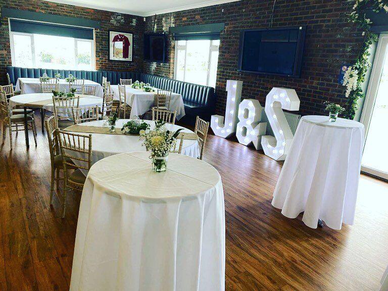 Wedding reception with guests