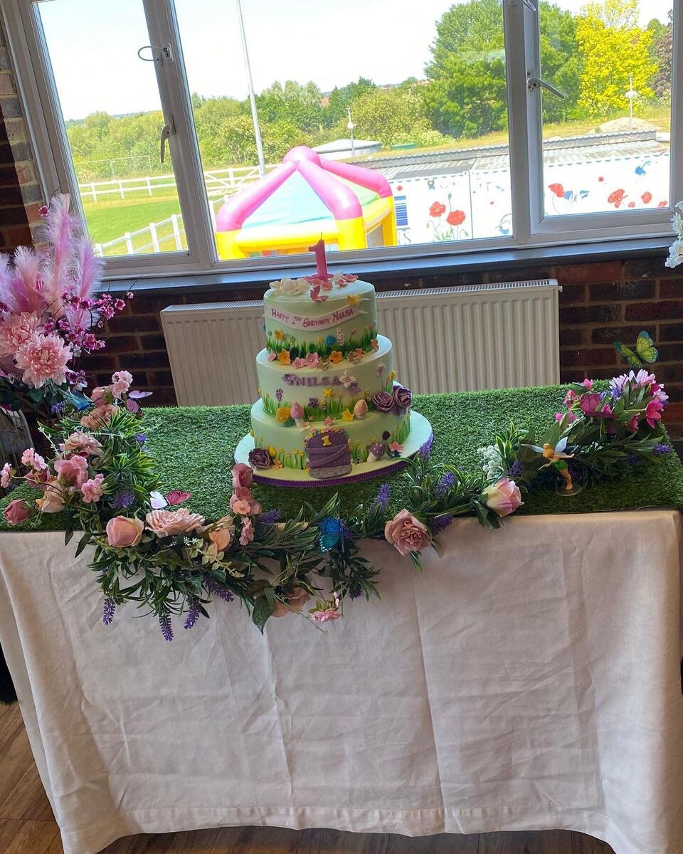 Birthday cake display